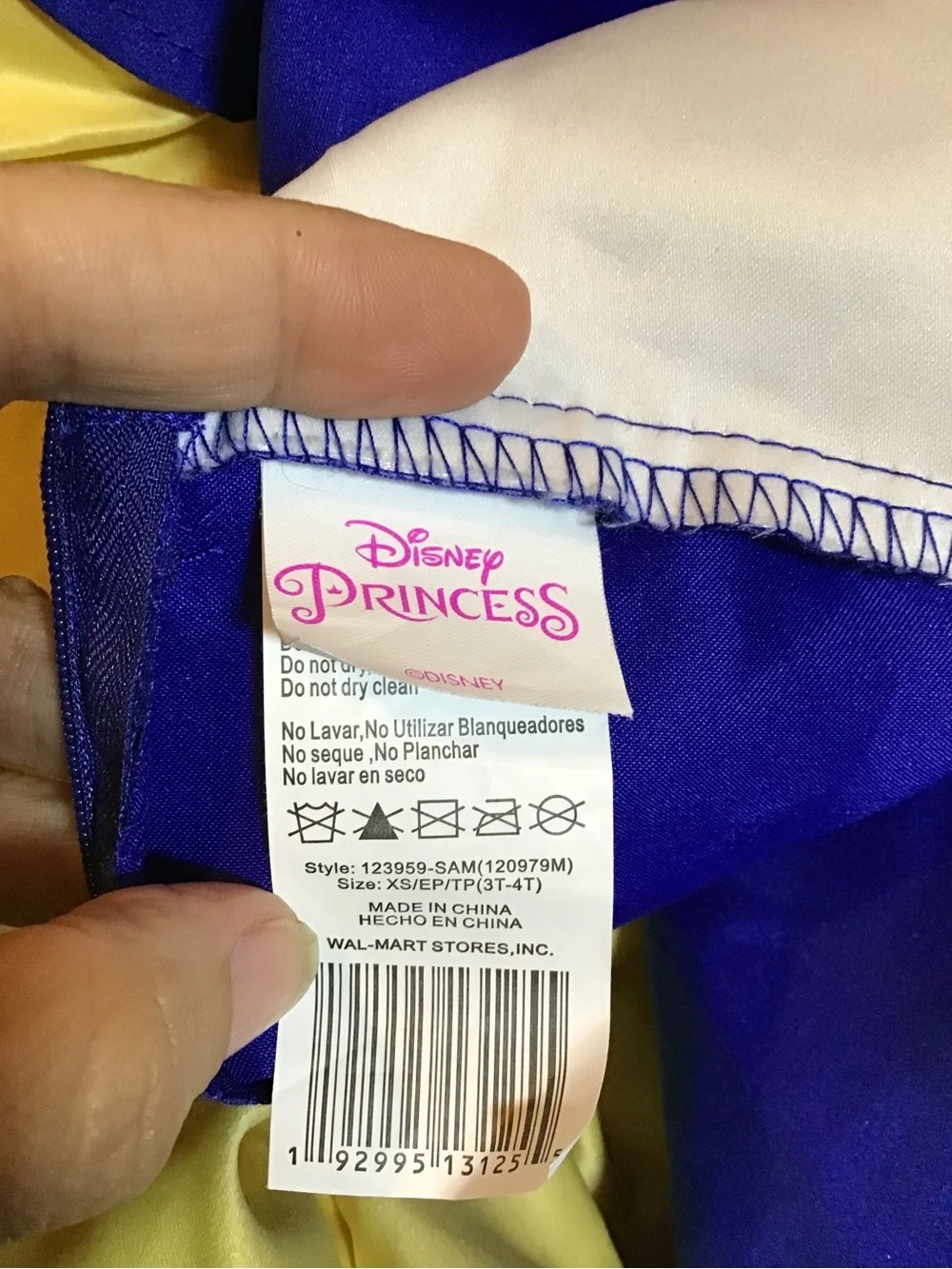 Disney Snow White princess dress girl costume size XS 3-4
